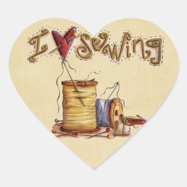 I love sewing sticker (Front)