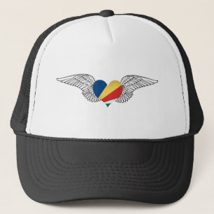 I Love Seychelles -wings Trucker Hat