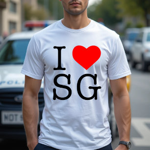 I LOVE SG I HEART SG SINGAPORE T-SHIRT