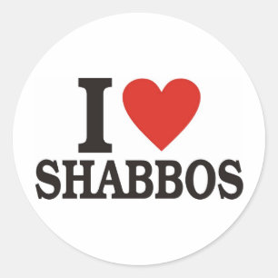 I love Shabbos Classic Round Sticker