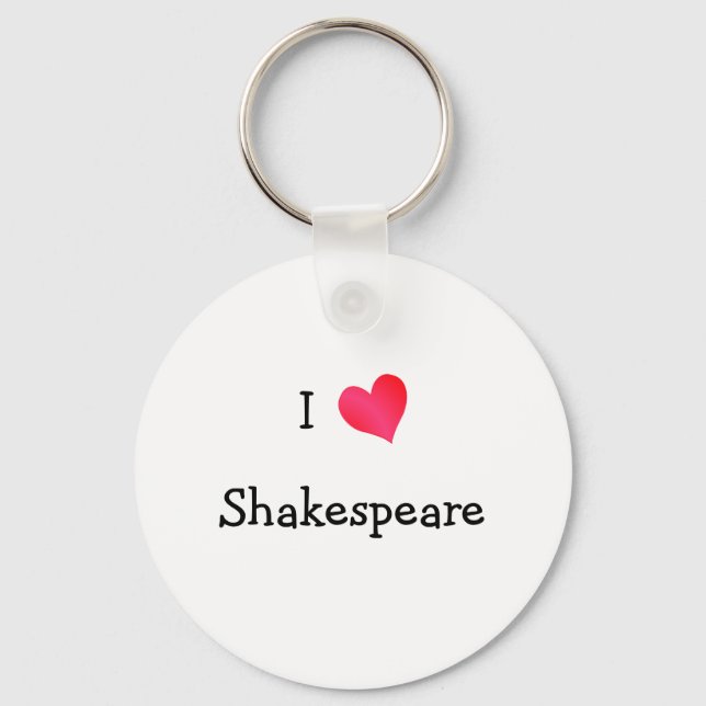 I Love Shakespeare Key Ring (Front)