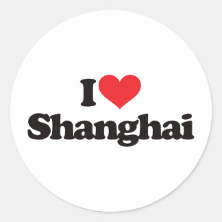 I Love Shanghai Classic Round Sticker