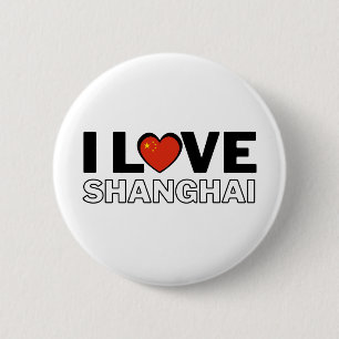 I LOVE SHANGHAI - For real Shanghainese! 6 Cm Round Badge