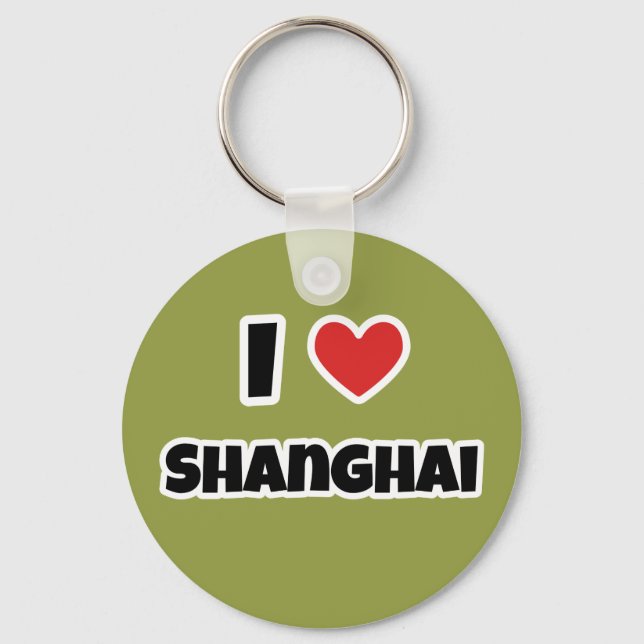I love Shanghai Key Ring (Front)
