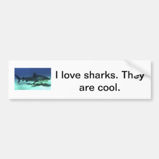 I love sharks bumper sticker
