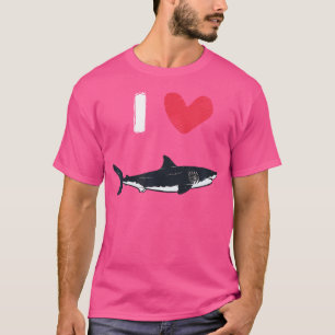I Love Sharks Fish Diving Lovers T-Shirt