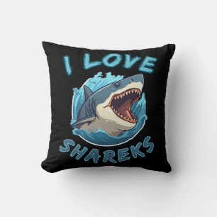 I Love Sharks Fisher Cushion
