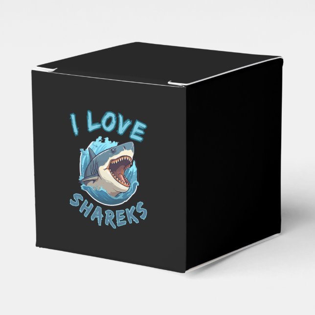 I Love Sharks Fisher Favour Box (Front Side)