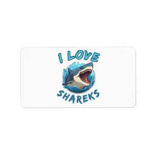 I Love Sharks Fisher Label