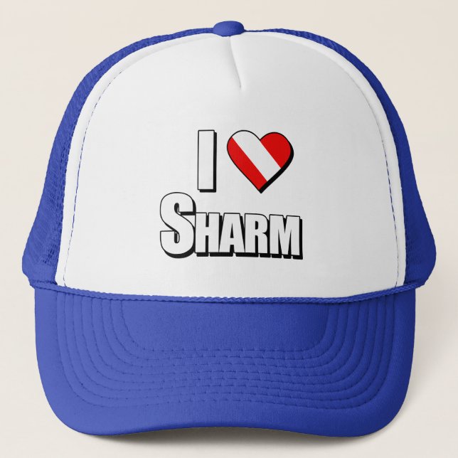 I Love Sharm Diving Trucker Hat (Front)