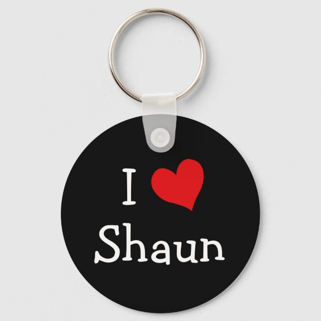 I Love Shaun Key Ring (Front)