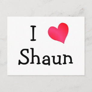 I Love Shaun Postcard