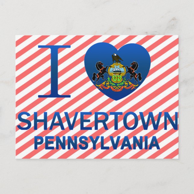 I Love Shavertown, PA Postcard (Front)