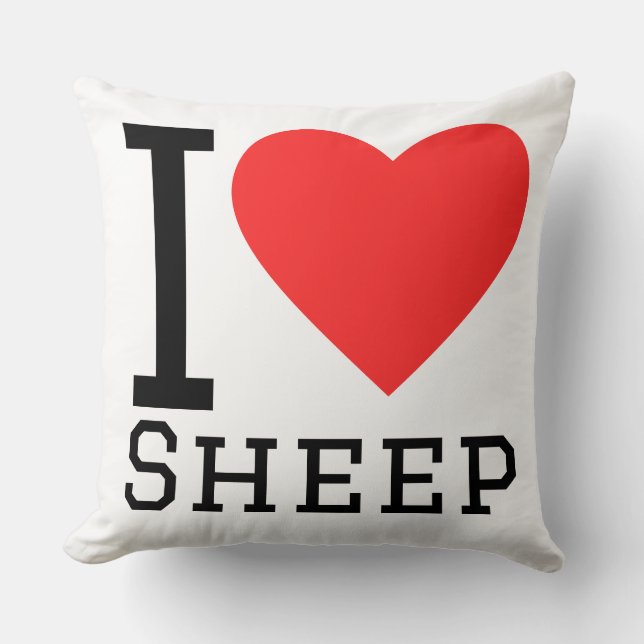 I love sheep  cushion (Front)