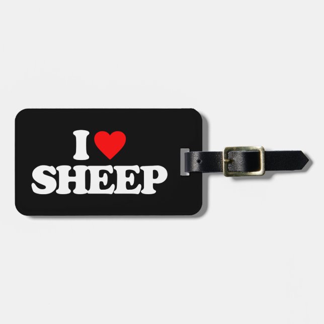 I LOVE SHEEP LUGGAGE TAG (Front Horizontal)