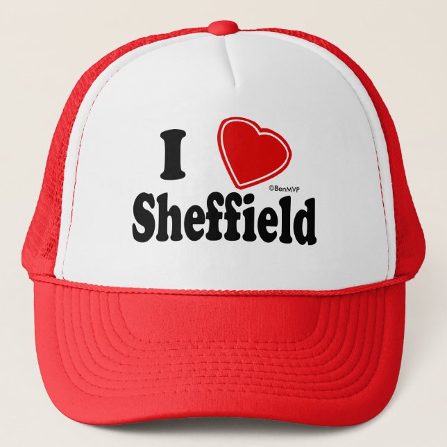 I Love Sheffield Trucker Hat (Front)
