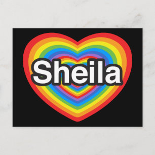 I love Sheila. I love you Sheila. Heart Postcard