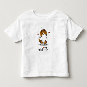 I Love Shelties (sable 2) Shetland Sheepdogs Cute Toddler T-Shirt