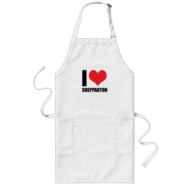 I love Shepparton Long Apron (Front)