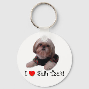 I Love Shih Tzu Key Ring