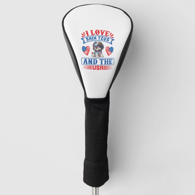 I love Shih Tzus and the USA Golf Head Cover (Front)