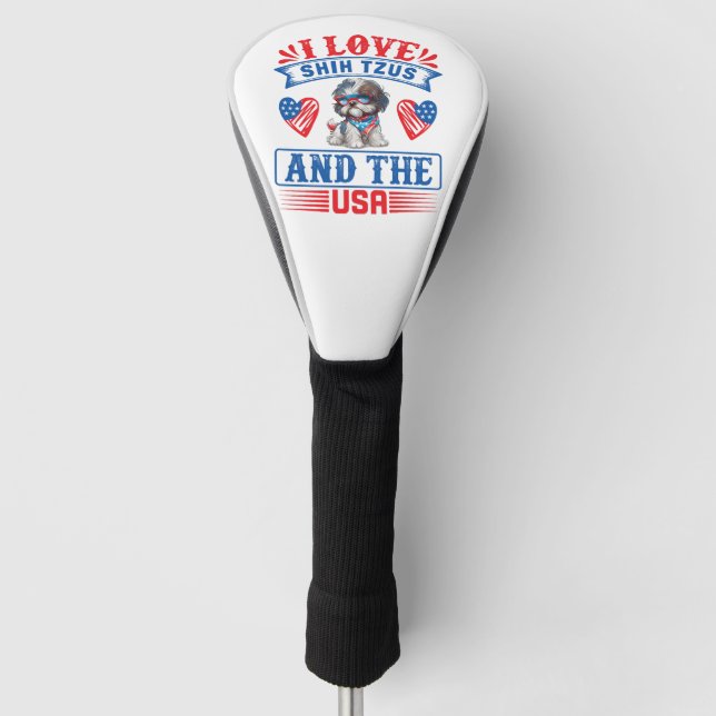 I love Shih Tzus and the USA Golf Head Cover (Front)