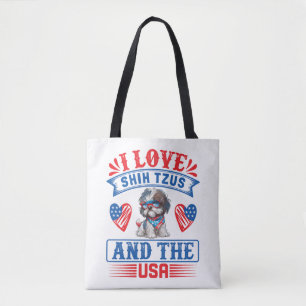 I love Shih Tzus and the USA Tote Bag
