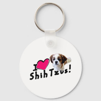 I love Shih Tzus! Key Ring