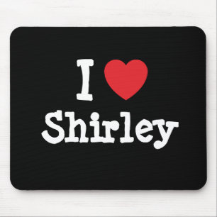 I love Shirley heart custom personalised Mouse Mat