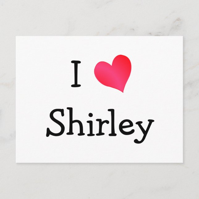 I Love Shirley Postcard (Front)