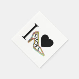 I love shoes napkin