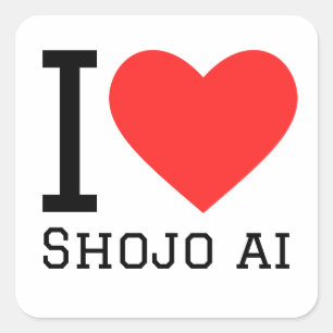 I love shojo ai square sticker