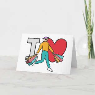 I Love Shopping Card