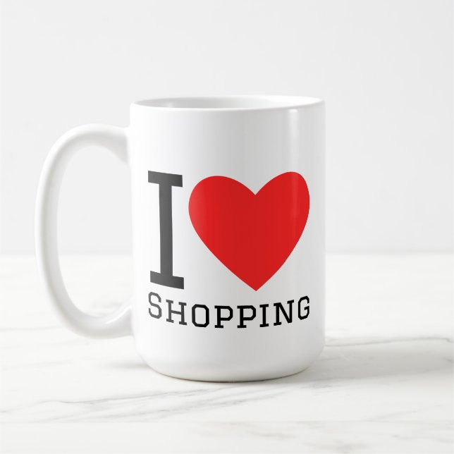 I love shopping coffee mug (Left)