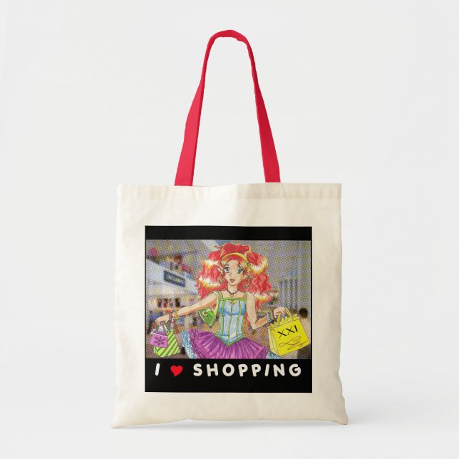 I LOVE SHOPPING TOTE BAG (Front)