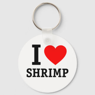 I Love Shrimp Key Ring