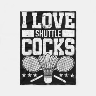 I Love Shuttles S Birdie Badminton Player Gift  Fleece Blanket