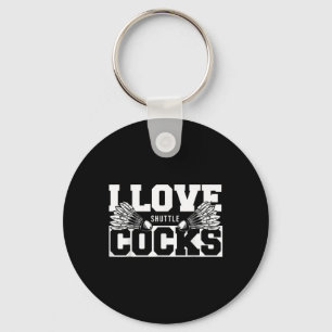 I Love Shuttles S Birdie Badminton Player Key Ring