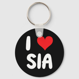 I Love Sia - Heart Key Ring