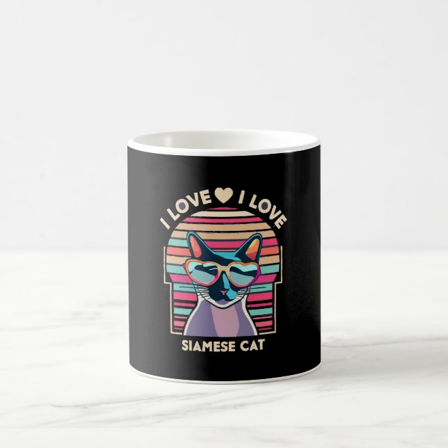 I love Siamese cat Coffee Mug (Center)