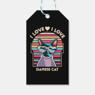 I love Siamese cat Gift Tags