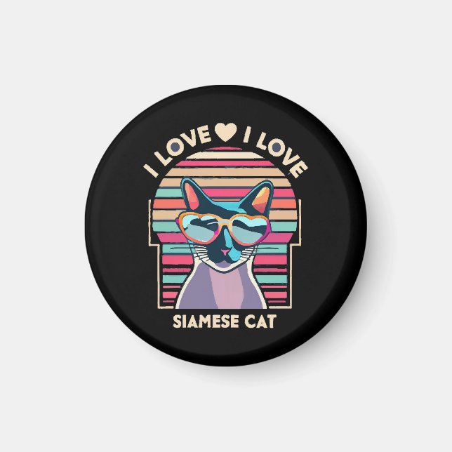 I love Siamese cat Magnet (Front)