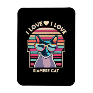 I love Siamese cat Magnet
