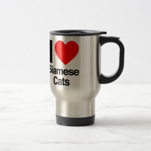 i love siamese cats travel mug