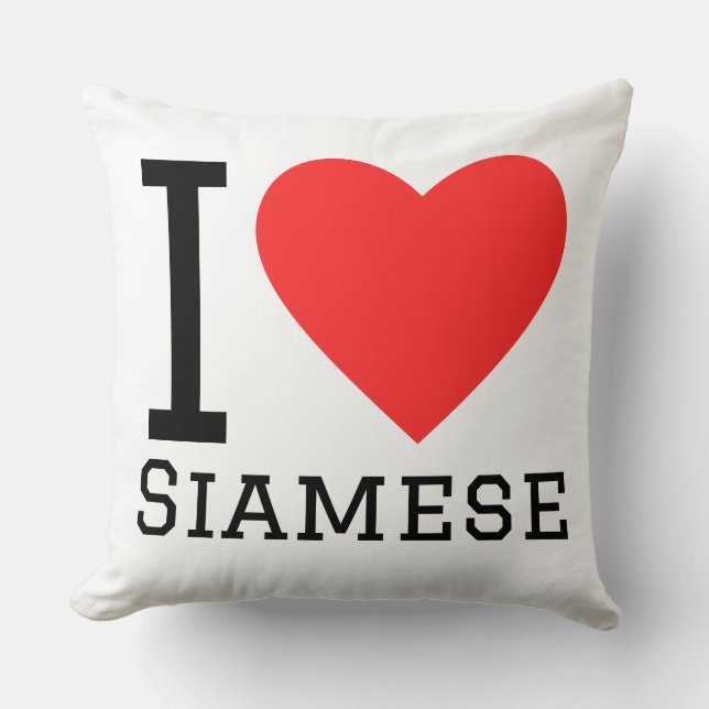 I love Siamese  Cushion (Front)