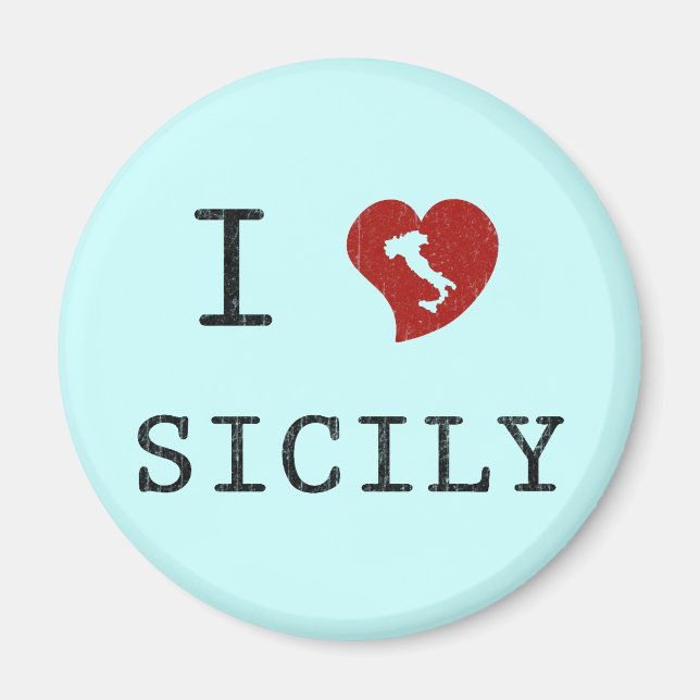 I Love Sicily Magnet (Front)