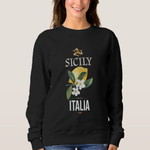 I Love Sicily, Sicily Italy Illustration Graphic D Sweatshirt