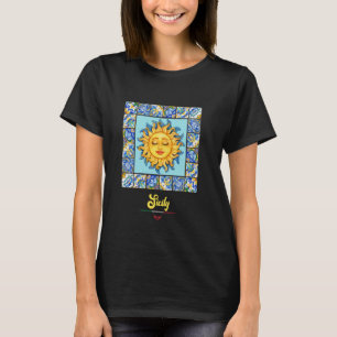 I Love Sicily, Sicily Italy Illustration Graphic D T-Shirt