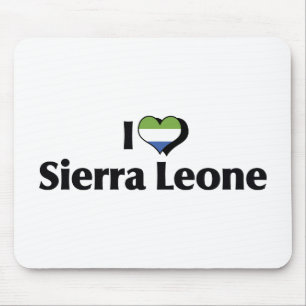 I Love Sierra Leone Flag Mouse Mat