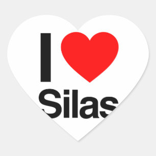 i love silas heart sticker